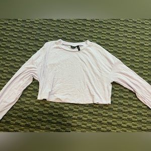 Asos purple long sleeve crop top size US 6